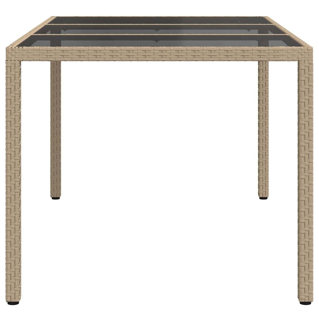 Kerti Asztal Bézs 150 x 90 x 75 cm polirattan 4