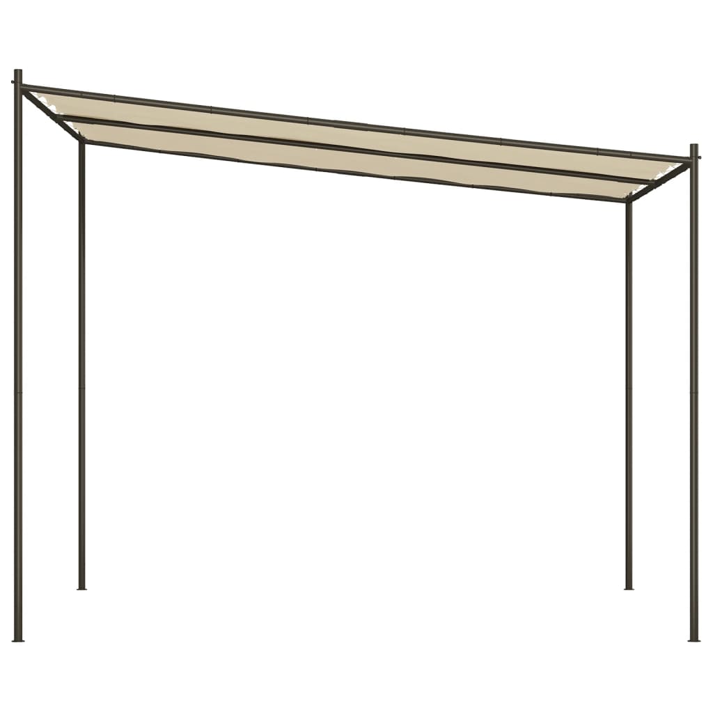 Bézs szövet és acél pavilon 3 x 3 m 180 g/m² 4