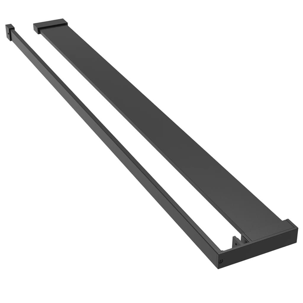 Fekete alumínium zuhanypolc walk-in zuhanyfalhoz 90 cm 2