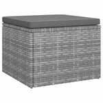 3-személyes szürke polyrattan kanapé tetővel és lábtartóval 6