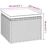 3-személyes szürke polyrattan kanapé tetővel és lábtartóval 10