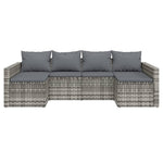 2 részes szürke polyrattan kerti ülőgarnitúra párnákkal 4