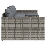 2 részes szürke polyrattan kerti ülőgarnitúra párnákkal 5