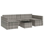 2 részes szürke polyrattan kerti ülőgarnitúra párnákkal 7