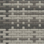 2 részes szürke polyrattan kerti ülőgarnitúra párnákkal 10
