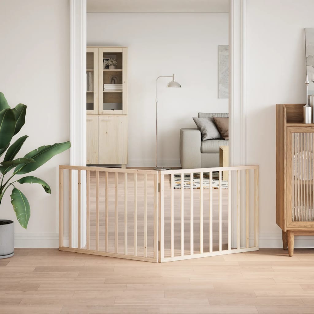 Összecsukható kutyakapu 2 panellel, nyárfa, 160 cm 3