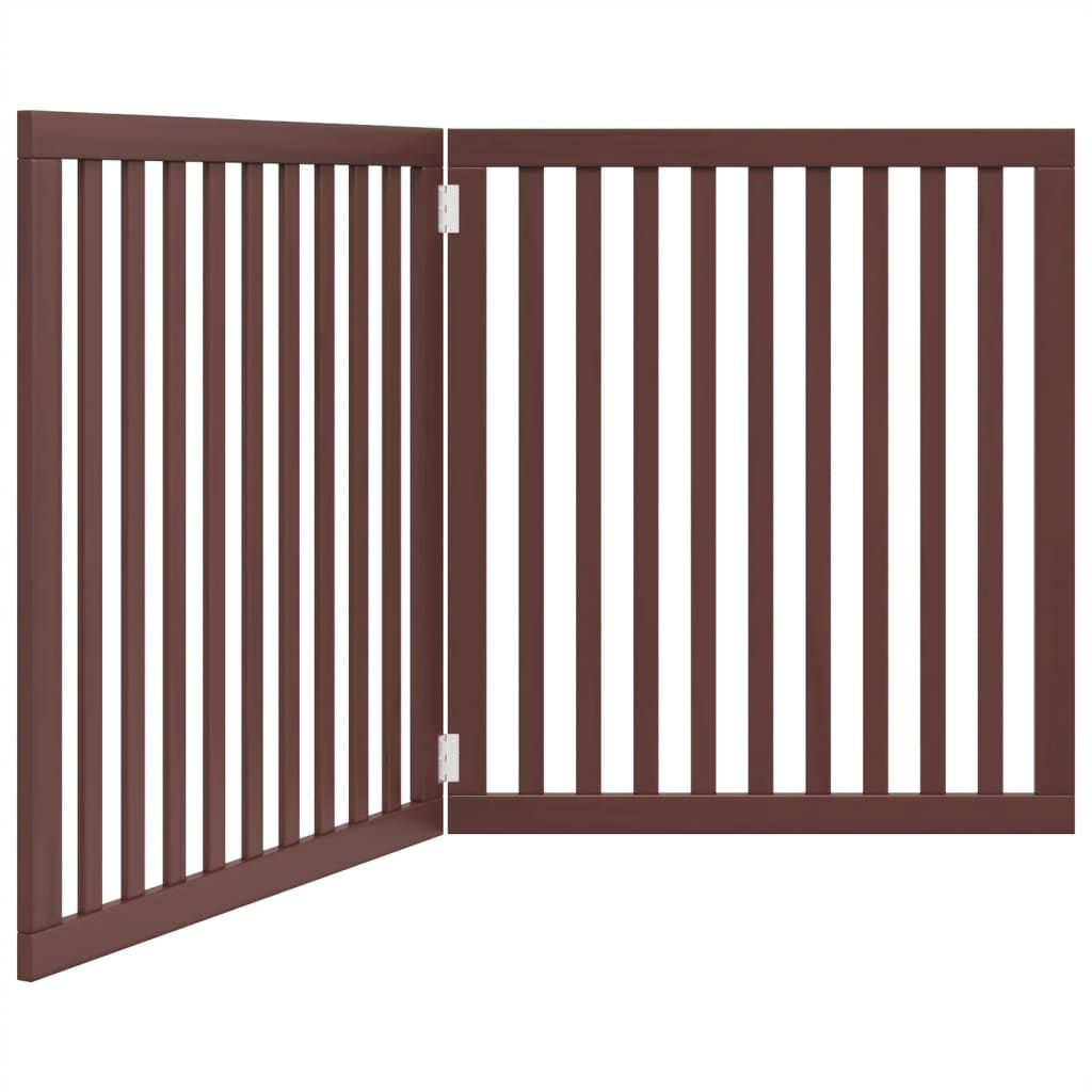Barna nyárfa 2 paneles összecsukható kutyakapu 160 cm 2