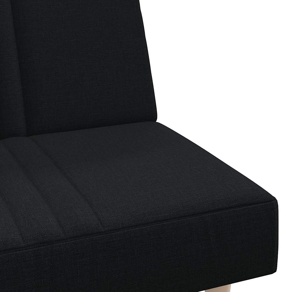 Fekete szövet kanapéágy 9