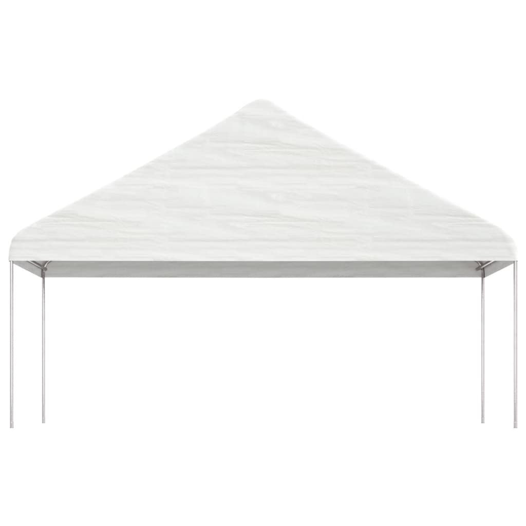 Fehér polietilén pavilon tetővel 5,88 x 2,23 x 3,75 m 2