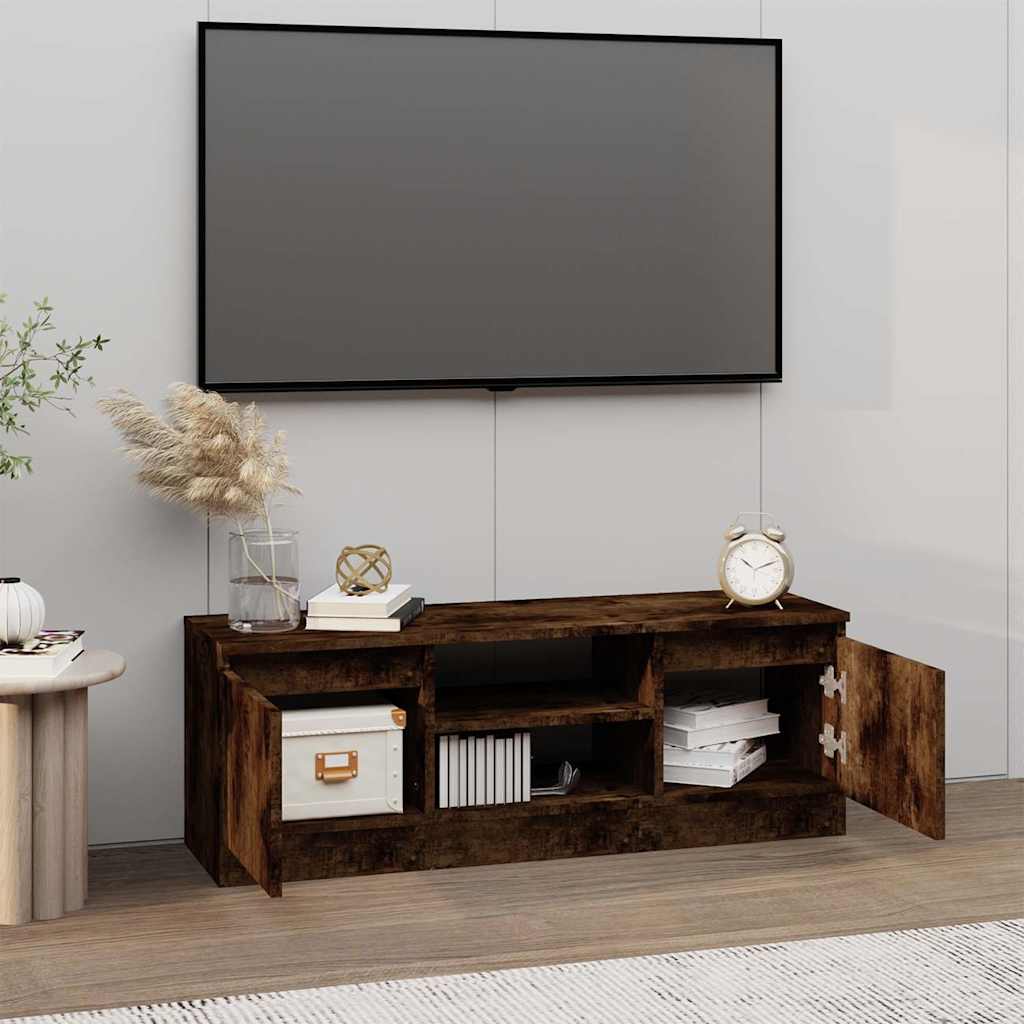 Füstös tölgy színű TV-szekrény ajtóval 102 x 30 x 36 cm 3