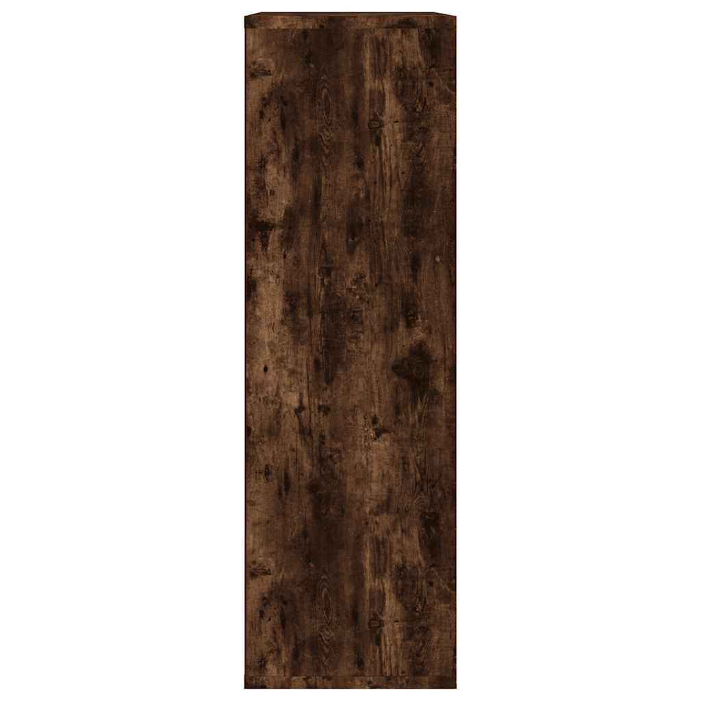 Füstös tölgy színű szerelt fa könyv-/tálalószekrény 50x25x80 cm 7