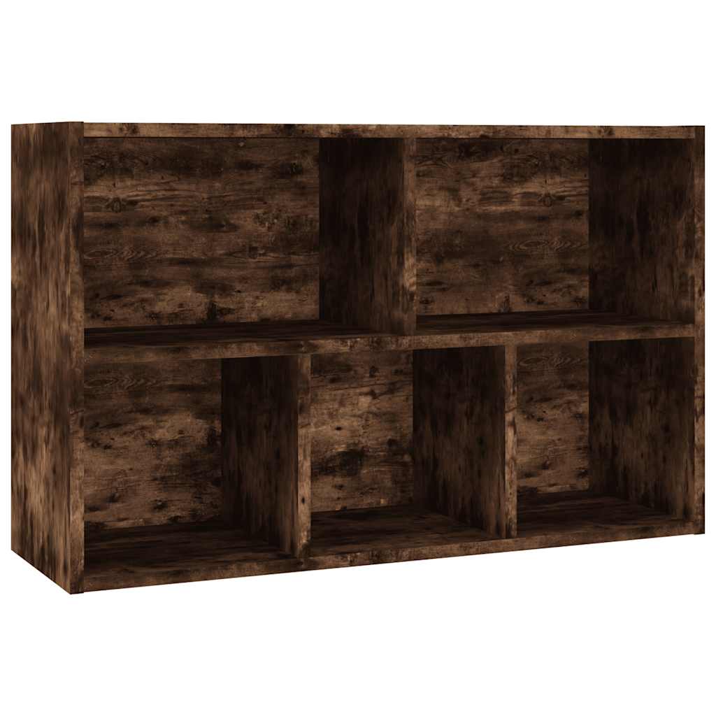 Füstös tölgy színű szerelt fa könyv-/tálalószekrény 50x25x80 cm 8