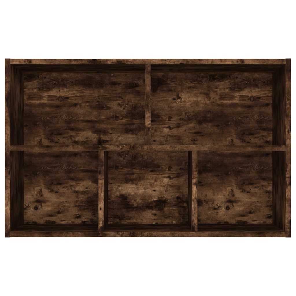 Füstös tölgy színű szerelt fa könyv-/tálalószekrény 50x25x80 cm 9