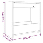 Füstös tölgy színű szerelt fa kisasztal 50 x 26 x 50 cm 7