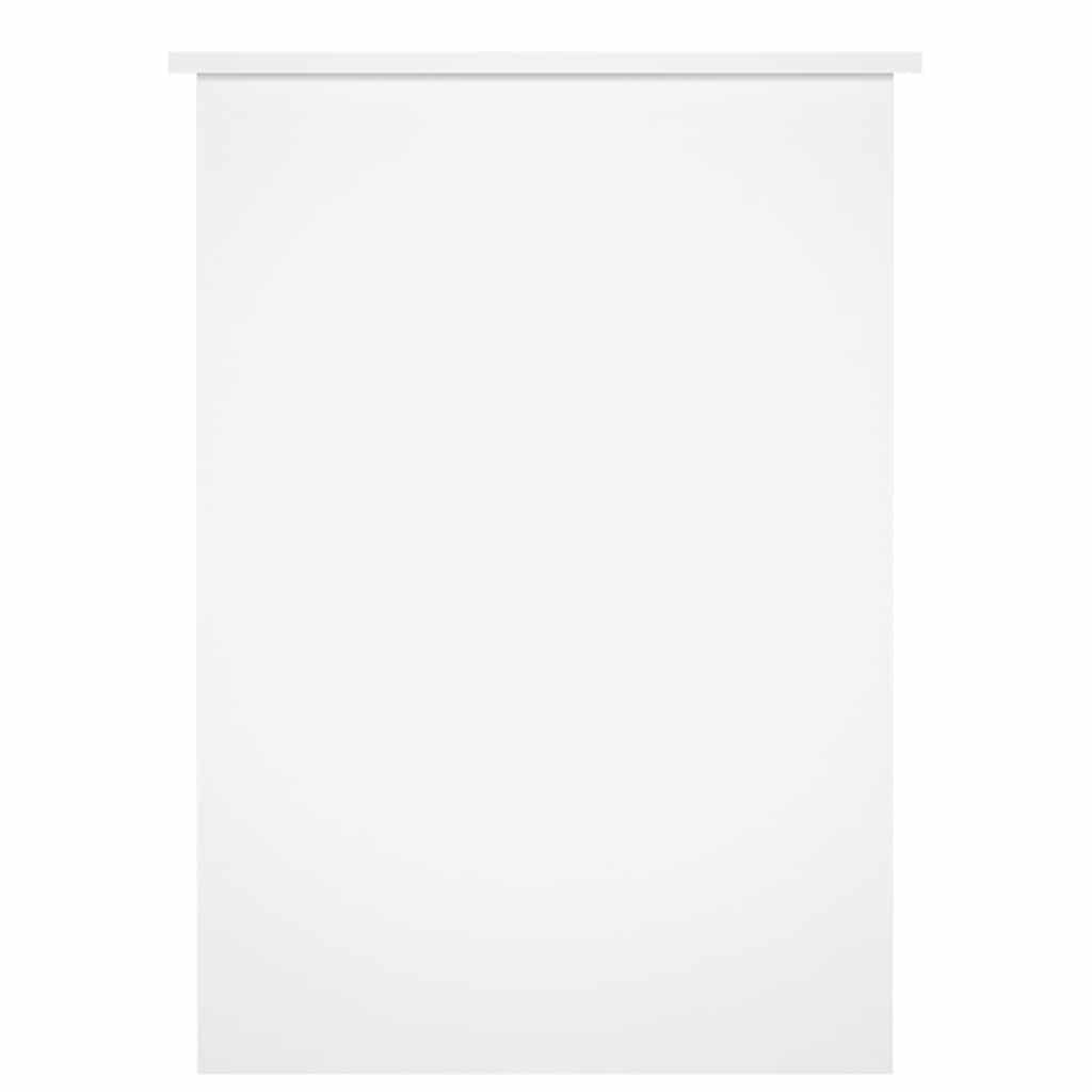 Magasfényű fehér színű szerelt fa íróasztal 100x55x75 cm 5