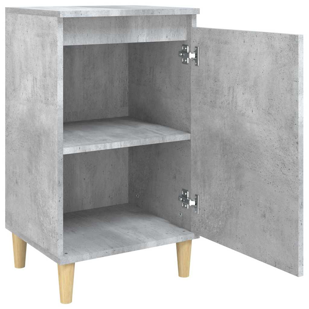 2 db betonszürke szerelt fa éjjeliszekrény 40x35x70 cm 6