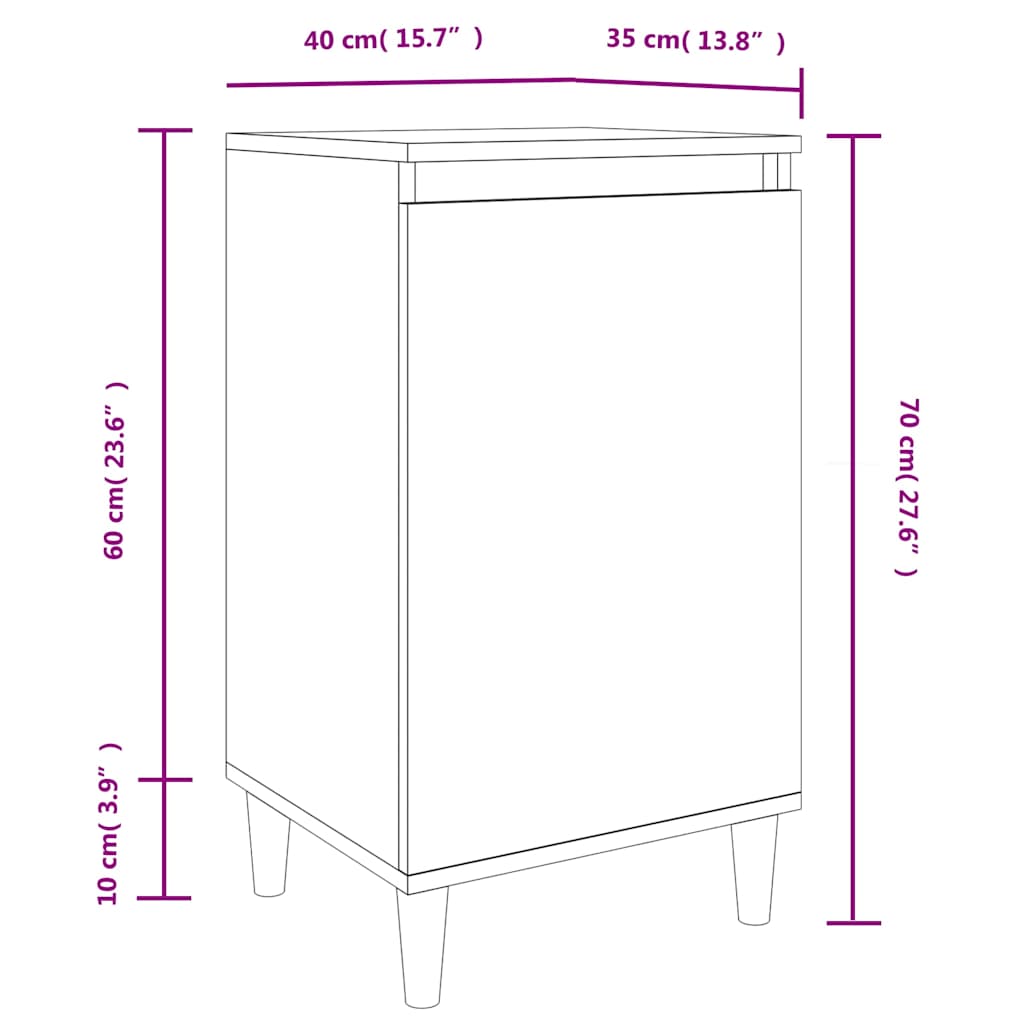 2 db betonszürke szerelt fa éjjeliszekrény 40x35x70 cm 10