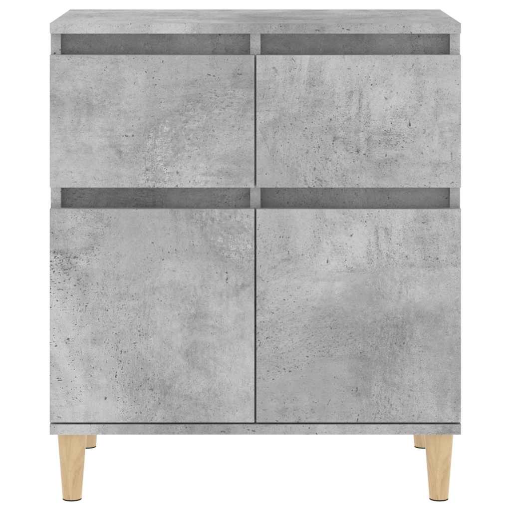 Betonszürke szerelt fa tálalószekrény 60 x 35 x 70 cm 7