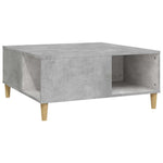 Betonszürke szerelt fa dohányzóasztal 80x80x36,5 cm 2