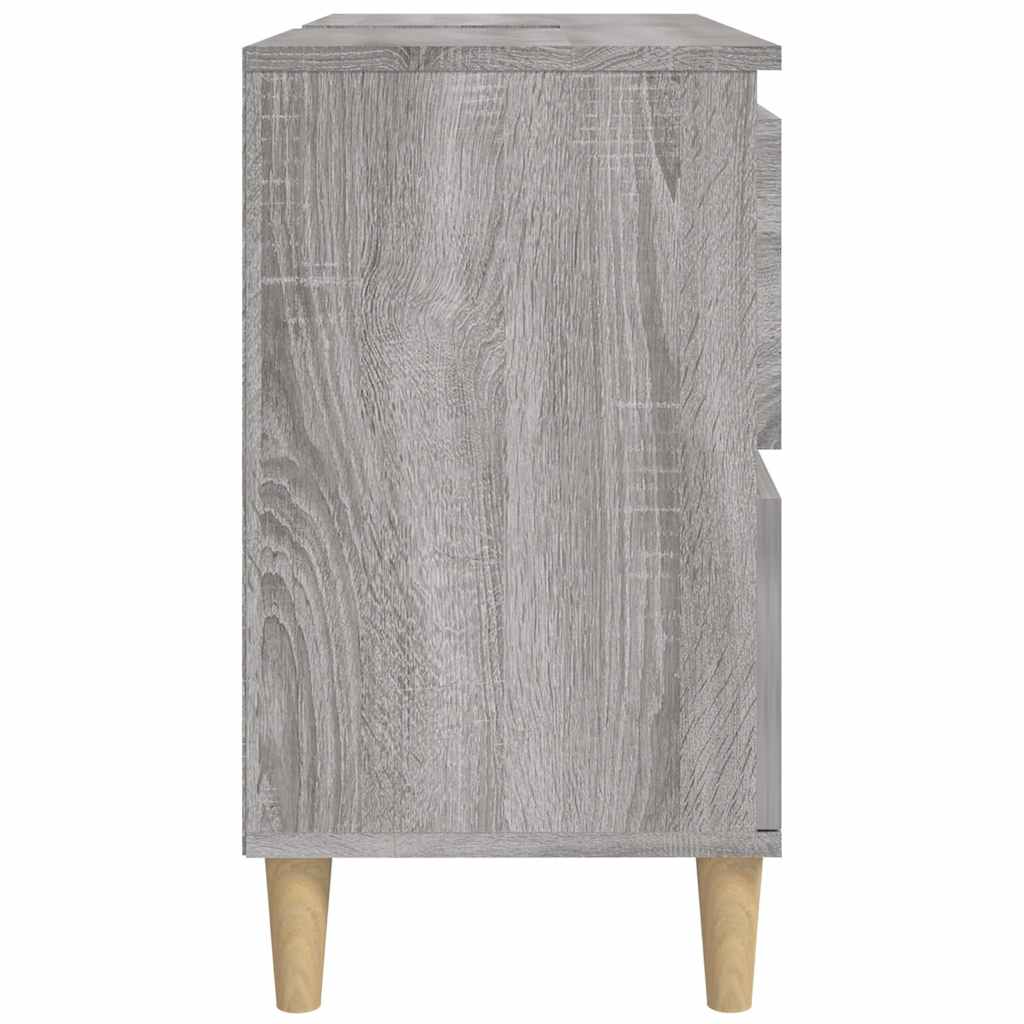 Szürke sonoma színű szerelt fa mosdószekrény 80 x 33 x 60 cm 7