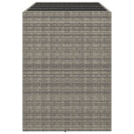 Szürke polyrattan üveglapos kerti asztal 145 x 80 x 110 cm 4