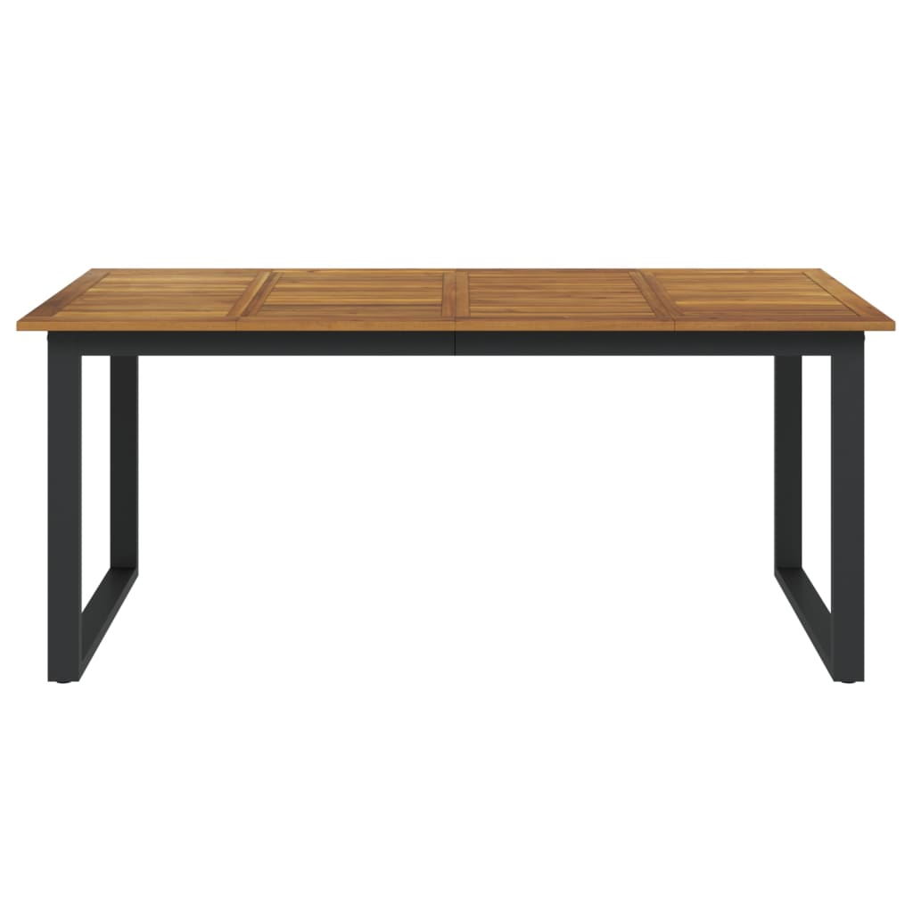 Tömör akácfa kerti asztal U-alakú lábakkal 180 x 90 x 75 cm 3