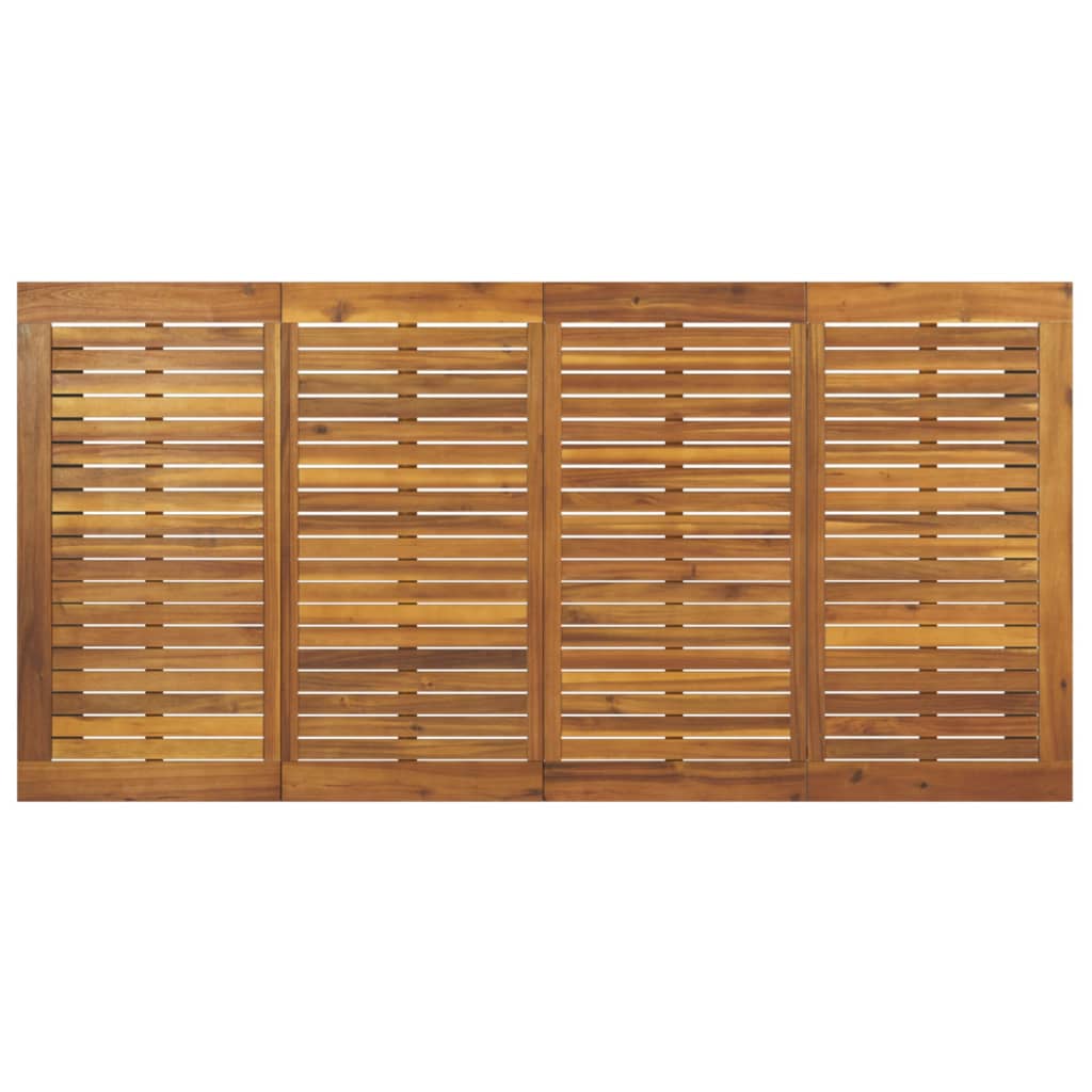 Tömör akácfa kerti asztal U-alakú lábakkal 180 x 90 x 75 cm 5