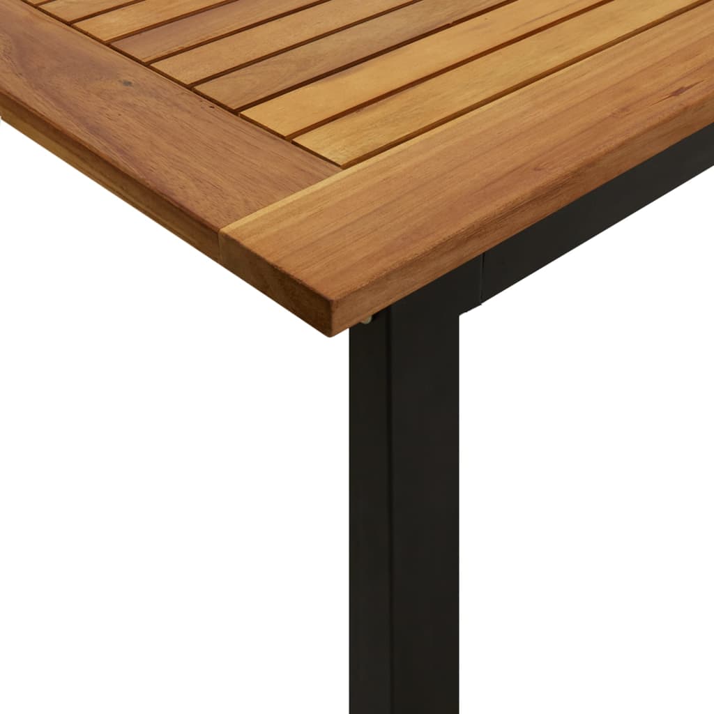 Tömör akácfa kerti asztal U-alakú lábakkal 180 x 90 x 75 cm 6