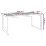 Tömör akácfa kerti asztal U-alakú lábakkal 180 x 90 x 75 cm 8