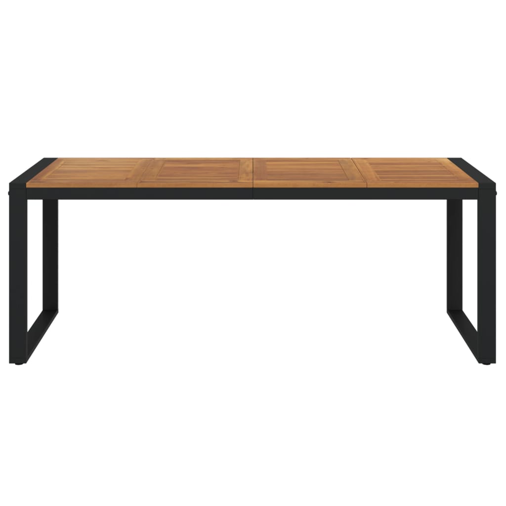 Tömör akácfa kerti asztal U-alakú lábakkal 200 x 90 x 75 cm 3