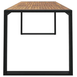 Tömör akácfa kerti asztal U-alakú lábakkal 200 x 90 x 75 cm 4