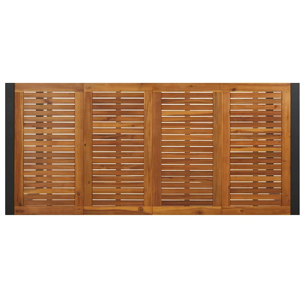 Tömör akácfa kerti asztal U-alakú lábakkal 200 x 90 x 75 cm 5