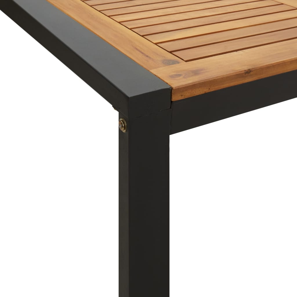 Tömör akácfa kerti asztal U-alakú lábakkal 200 x 90 x 75 cm 6