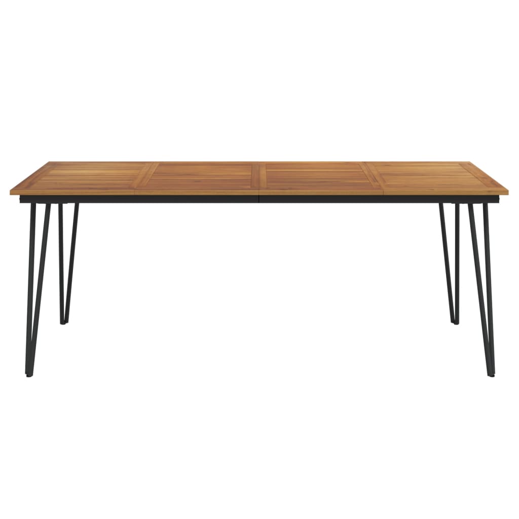 Tömör akácfa kerti asztal hajtűlábakkal 200 x 90 x 75 cm 3