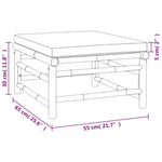 5 részes bambusz kerti ülőgarnitúra tópszínű párnákkal 10