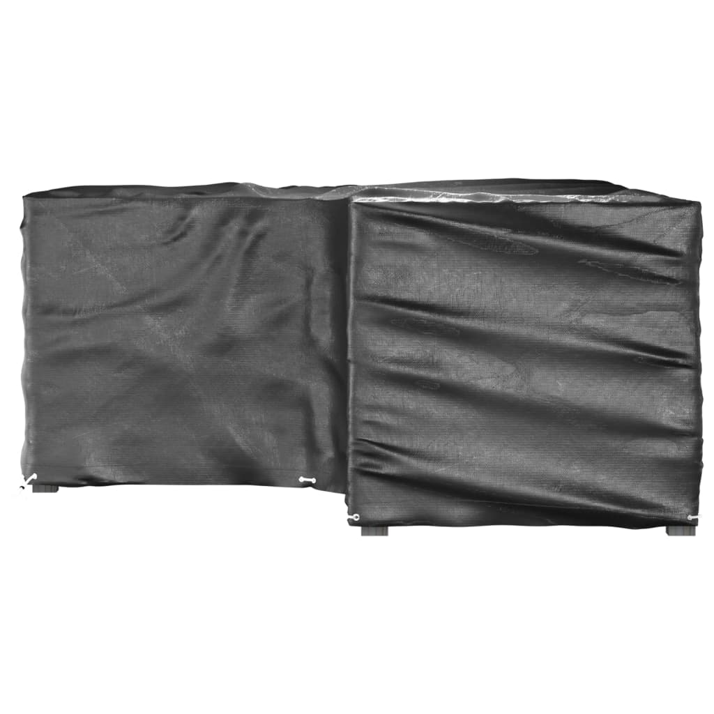 2 db L-alakú kerti bútorhuzat 16 fűzőlyukkal 215x215x90 cm 4