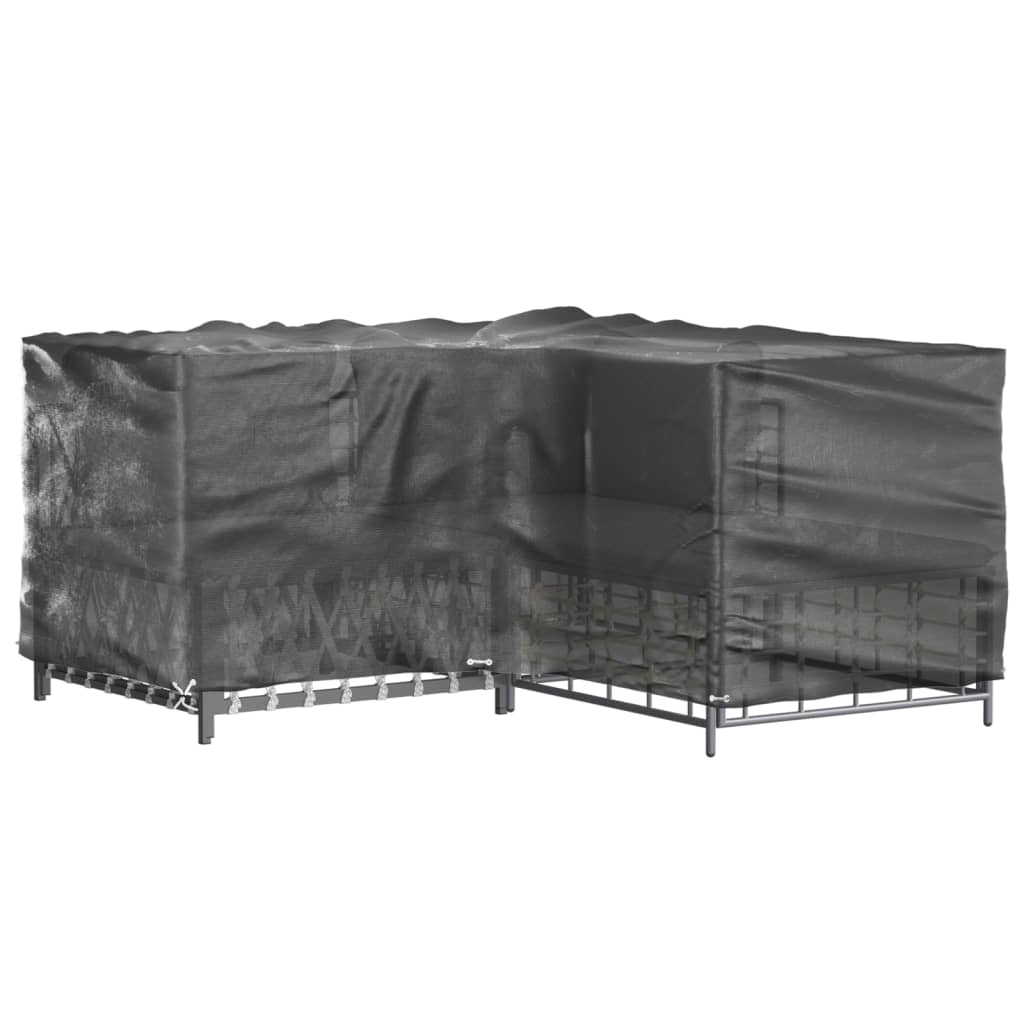 2 db L-alakú kerti bútorhuzat 16 fűzőlyukkal 215x215x90 cm 7