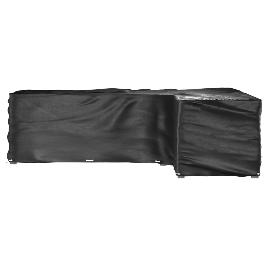 2 db L-alakú kerti bútorhuzat 18 fűzőlyukkal 285x220x80 cm 4