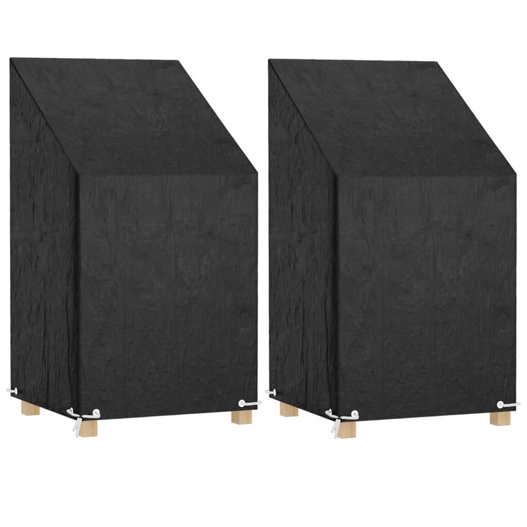 2 db polietilén kerti szék huzat 8 fűzőlyukkal 65x65x80/120 cm