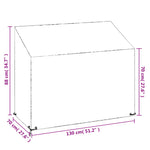 2 db polietilén kerti pad huzat 8 fűzőlyukkal 130x70x70/88 cm 9