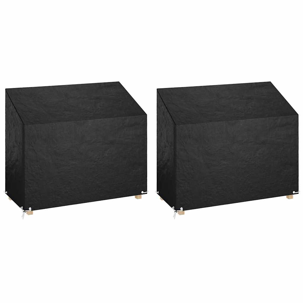 2 db polietilén kerti padhuzat 8 fűzőlyukkal 160x70x70/88 cm