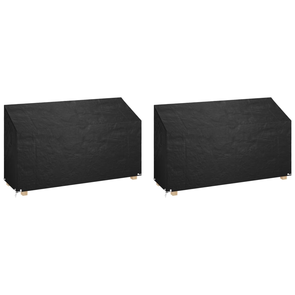2 db polietilén kerti padhuzat 12 fűzőlyukkal 210x70x70/88 cm