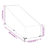 2 db polietilén napozóágy huzat 12 fűzőlyukkal 205x75x40/70 cm 9