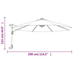 Almazöld falra szerelhető napernyő 290 cm 8
