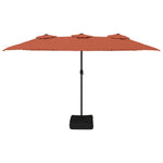 Terrakotta dupla tetős LED-es napernyő 449x265 cm 4