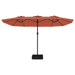 Terrakotta dupla tetős LED-es napernyő 449x265 cm 5