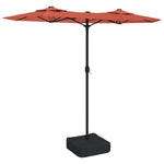 Terrakotta dupla tetős LED-es napernyő 316x145 cm 2