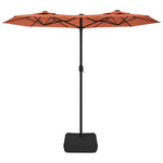 Terrakotta dupla tetős LED-es napernyő 316x145 cm 4