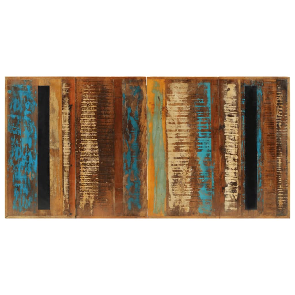 Tömör újrahasznosított fa étkezőasztal 180 x 90 x 73 cm 3