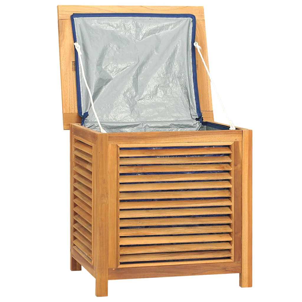 Tömör tíkfa kerti tárolóláda zsákkal 60 x 50 x 58 cm 5